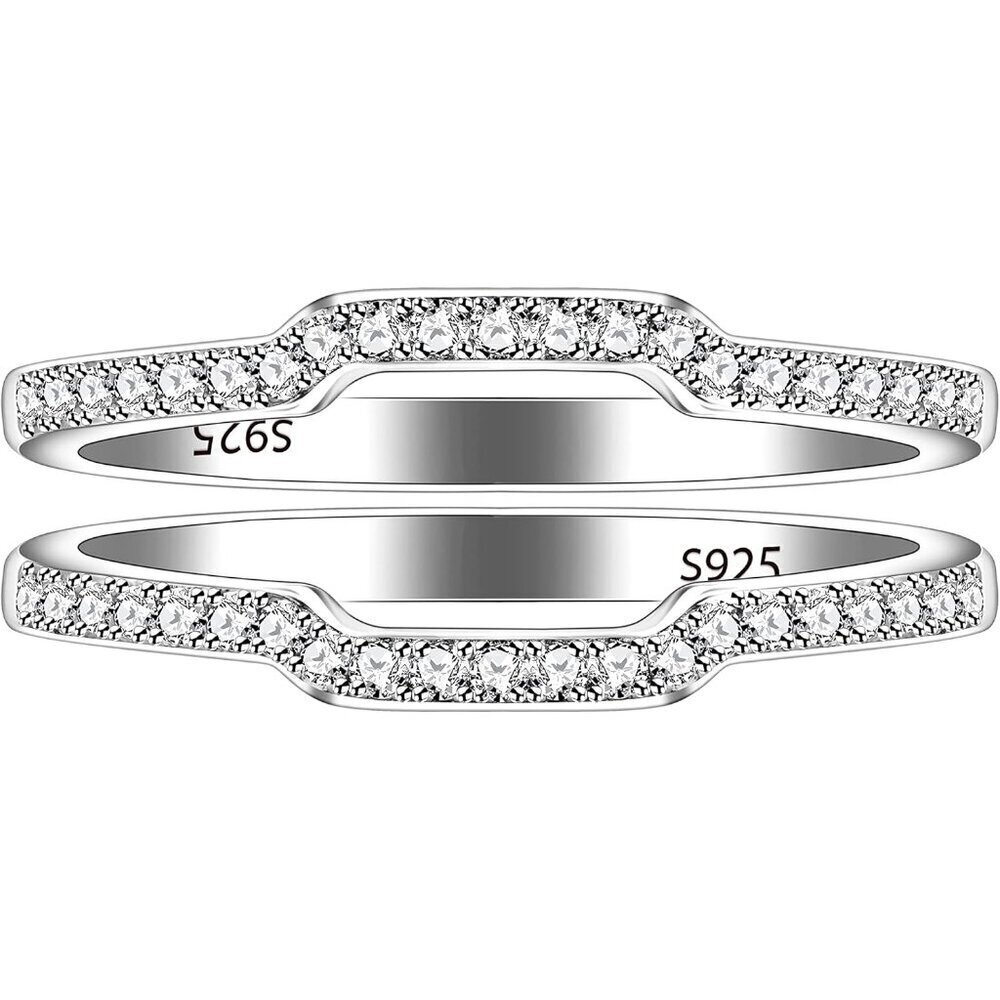 🆕 Women Silver Promise Rings Stackable Sterling Wedding Engagement Anniversary